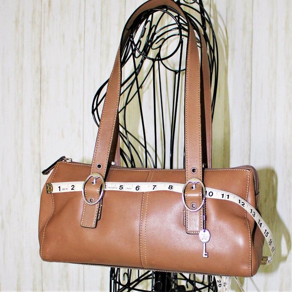 Fossil Classic (#75082) Tan Leather Shoulder Bag - Picture 5 of 8